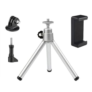 Tripod - stativ for mobil og kamera - sølv