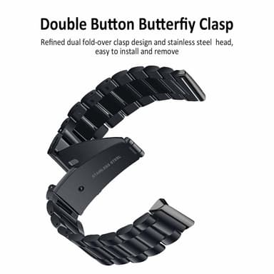 Fitbit Inspire / Inspire HR armbånd rustfritt stål - svart
