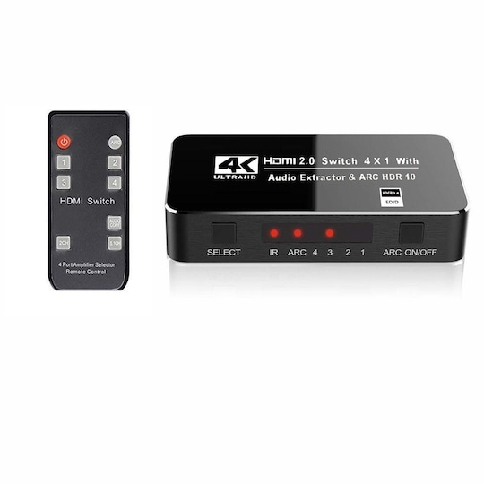 HDMI 2.0 Switch med 4 innganger V2.0 - 3D/4K