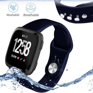 Fitbit Versa armbånd gummi - blå - S