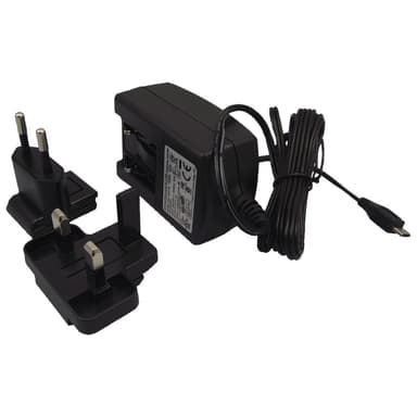 Raspberry Pi EU/UK strømforsyning (sort)