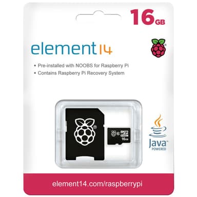 Raspberry Pi NOOBS og Raspbian Micro SD 16 GB Raspberry Pi NOOBS og Raspbian Micro SD 16 GB