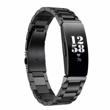 Fitbit Inspire / Inspire HR armbånd rustfritt stål - svart