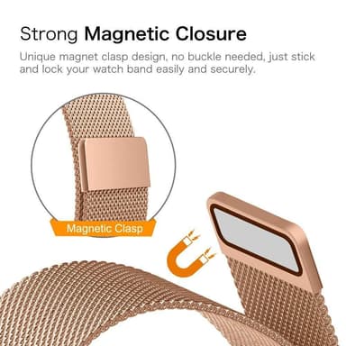 Armbånd Samsung Gear S3 Classic / S3 Frontier - Milanese loop - rose gull
