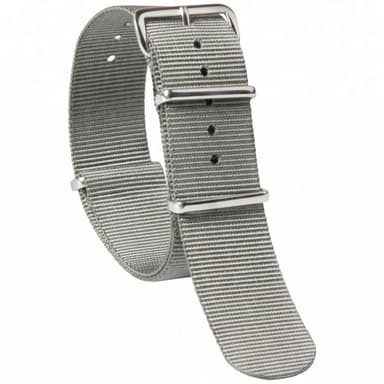 Klockarmband 22 mm Natoband nylon - grå