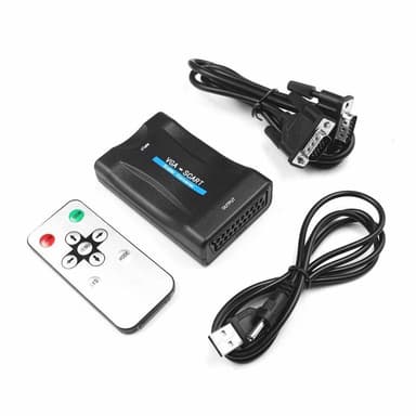 VGA til SCART adapter signalomformer med fjernkontroll