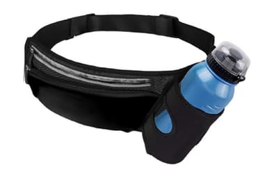 Taljeveske med flaskeholder og mobilrom - svart