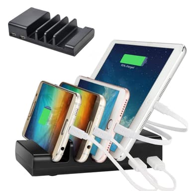 USB-ladestasjon for 4 enheter