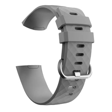 Fitbit Charge 3/4 armbånd silikon grå / sølv (L)