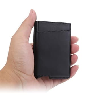 Pop-up kortholder med RFID-signalblokkering - svart