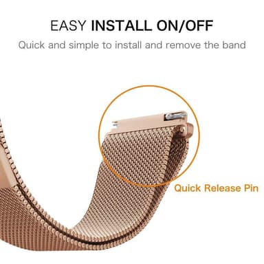 Armbånd Samsung Gear S3 Classic / S3 Frontier - Milanese loop - rose gull