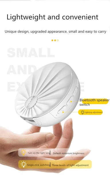 Sminkespeil med LED- og Bluetooth-høyttalere