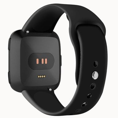 Fitbit Versa armbånd gummi svart (S) Elkjøp