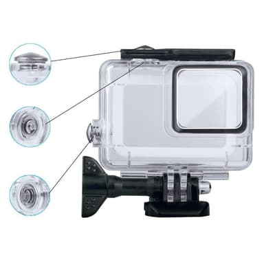 Vanntett etui til GoPro Hero7 Silver / Hero7 White med tilbehørssett