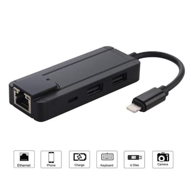 Nettverksadapter Lightning til RJ45 Ethernet