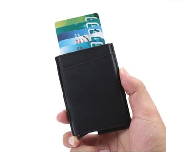Pop-up kortholder med RFID-signalblokkering - svart