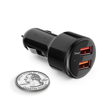 Dobbel USB-lader for bilen med Quick Charge 3.0