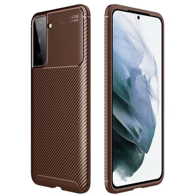 Karbon silikon Deksel Samsung Galaxy S21  - brun