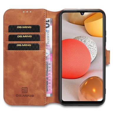 DG-Ming mobil lommebok 3-kort Samsung Galaxy A42  - brun