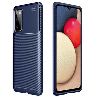 Karbon silikon Deksel Samsung Galaxy A02s  - Blå