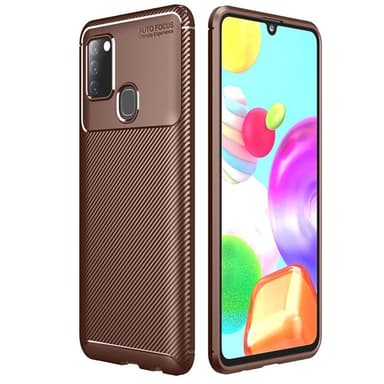 Karbon silikon Deksel Samsung Galaxy A21s  - brun