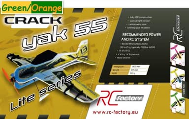 RCF Lite Crack Yak ARF EPP Orange/Green
