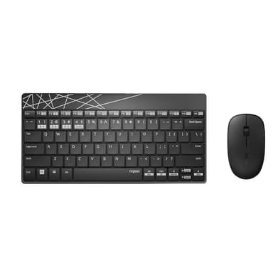 RAPOO Keyboard/Mus Sett 8000M Multi-Mode Trådløs Svart