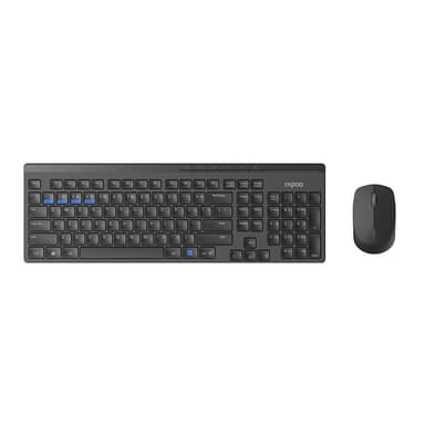 RAPOO Keyboard/Mus Sett 8100M Multi-Mode Trådløs Svart