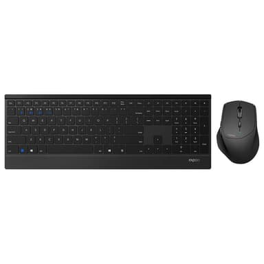 RAPOO Keyboard/Mus Sett 9500M Multi-Mode Trådløs Svart