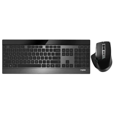 RAPOO Keyboard/Mus Sett 9900M Multi-Mode Trådløs Svart