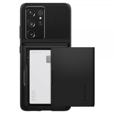 Spigen Samsung Galaxy S21 Ultra Deksel Slim Armor CS Svart