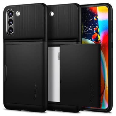 Spigen Samsung Galaxy S21 Deksel Slim Armor CS Svart