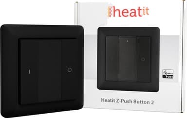 HeatIt Z-Push-bryter med 2 knapper (sort)