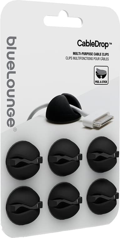 BlueLounge CableDrop kabelholdere CD-BL (sorte)