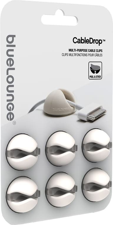 BlueLounge CableDrop kabelholdere CD-WH (hvite)