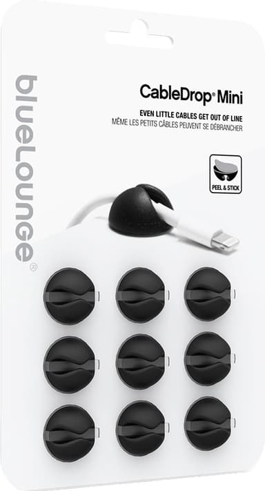 BlueLounge CableDrop mini kabelholdere CDM-BL (sort)