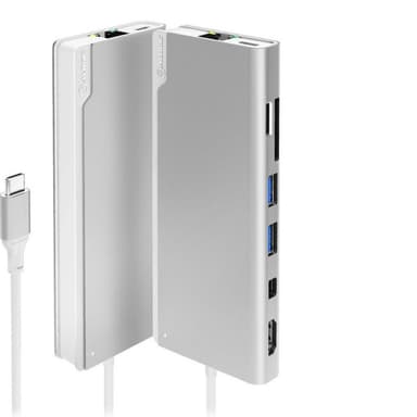 Alogic Ultra Plus USB-C dockingstasjon (sølv)