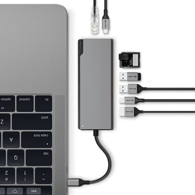Alogic Ultra Plus USB-C dockingstasjon (stellargrå)
