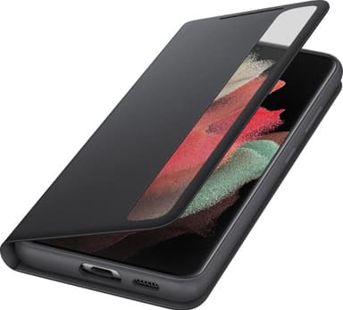 Samsung Galaxy S21 Ultra Clear View deksel (sort)