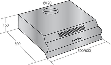 Ecotronic ventilator EBU601L2 (rustfritt stål)