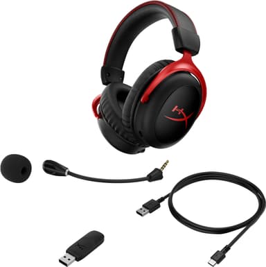 HyperX Cloud II Wireless gaming headset (sort/rød)