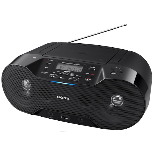 Sony ZS-RS70BTB CD Boombox med Bluetooth (sort)