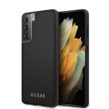 Guess Samsung Galaxy S21 Plus Deksel Skinntekstur Svart