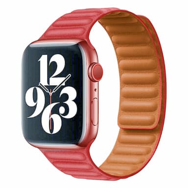 Vegansk lær magnetisk Apple klokkereim 42/44 mm Red