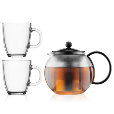 Bodum Tepresse med filter i rustfritt stål ASSAM SET 1.0 L