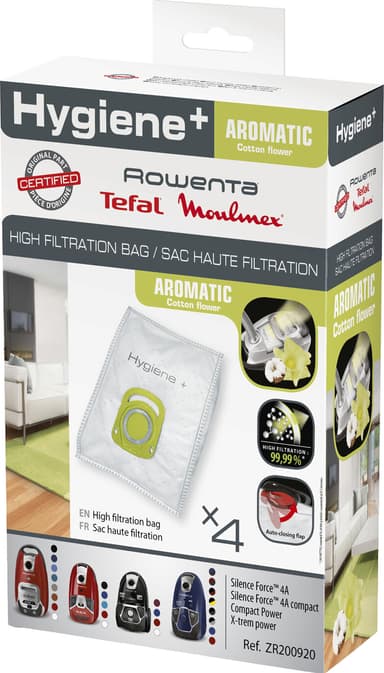 Hygiene+ Aromatic støvsugerposer til Rowenta, OBH Nordica (4-stk.)