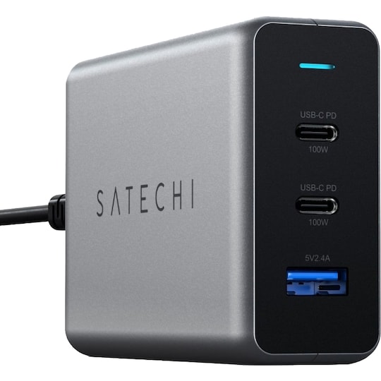 Satechi dual USB-C og USB-A lader ST-TC100GM-EU