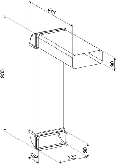 Smeg flat utluftskanal KITEHOBD