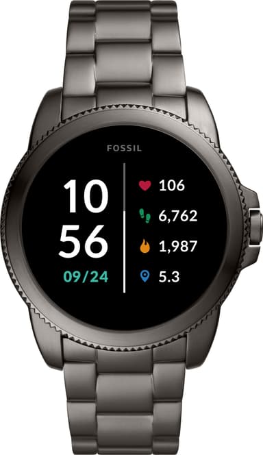 Fossil Gen 5E smartklokke 42 mm rustfritt stål (sort)