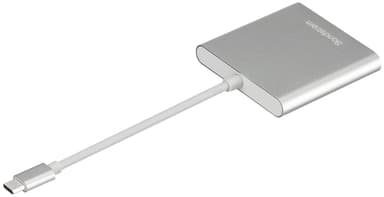 Sandstrøm USB-C multi-adapter (sølv)